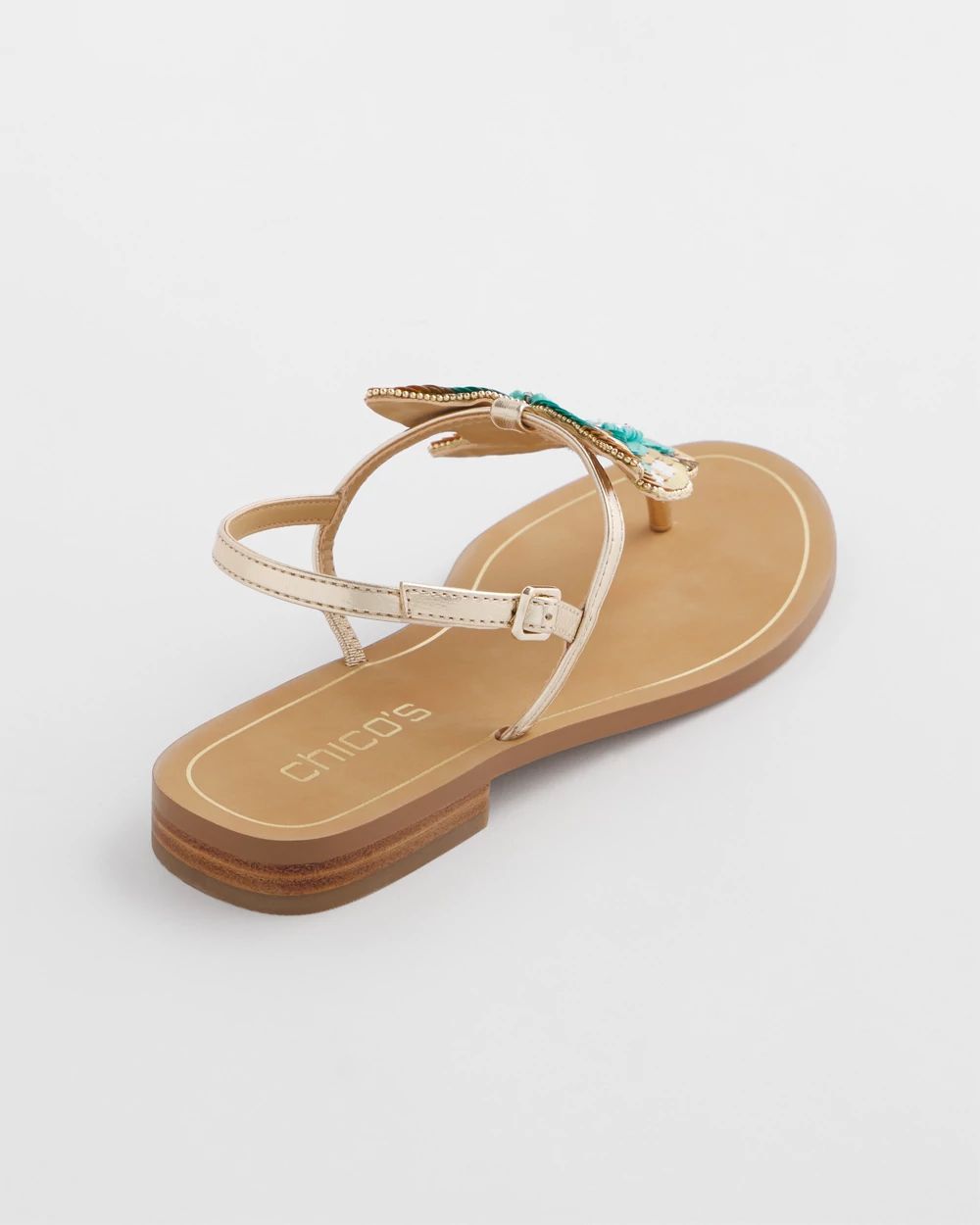★SAINT SATIN☆Hearty 5 cm Height Flip-flop Butterfly T-Strap Sandal | Chico's